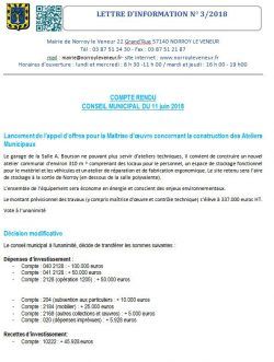 Lettre D’information N° 3/2018